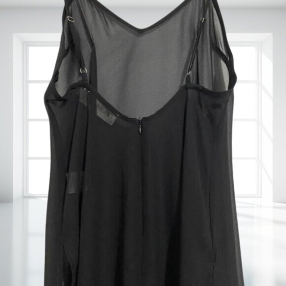 The Naked Tiger Long Black Sheer Zipper Split Dress - Size XS Sexy & Chic Dress - Picture 6 of 13